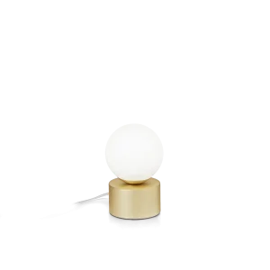 Lampe doré boule bouton laiton