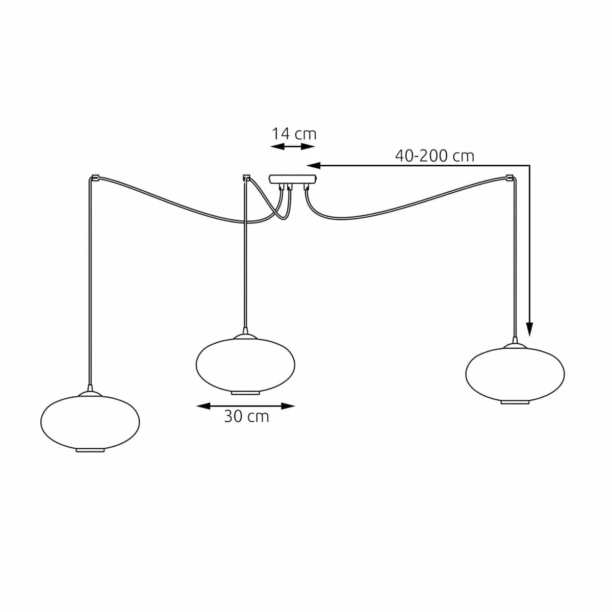 Luminaire qui pend pour Salon blanc – Image 4